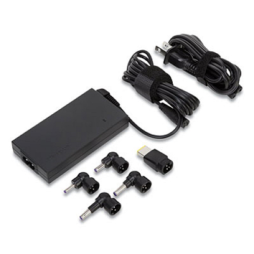 Targus ULTRA-SLIM LAPTOP CHARGER FOR VARIOUS DEVICES, 65W, BLACK (1687604)