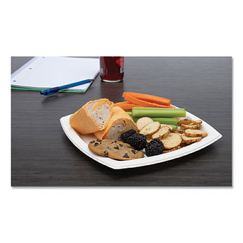 Dart Bare Eco-Forward Sugarcane Dinnerware, Plate, 10" dia, Ivory, 125/Pack, 4 Packs/Carton (10PSC2050CT)