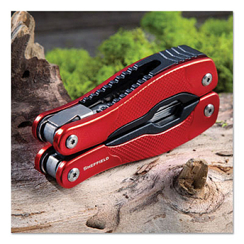 Sheffield 15-in-1 All-Purpose Stainless Steel Tool with Belt Pouch (12988)