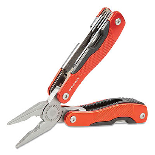 Sheffield 15-in-1 All-Purpose Stainless Steel Tool with Belt Pouch (12988)