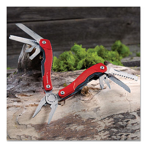 Sheffield 15-in-1 All-Purpose Stainless Steel Tool with Belt Pouch (12988)