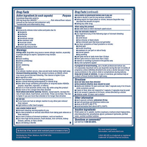 Advil 016902 Liqui-Gels
