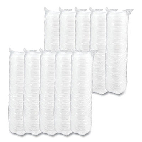 Dart Optima Reclosable Lid, Fits 12 oz to 24 oz Hot Cups, Plastic, White, 100/Pack, 10 Packs/Carton (16RCL)