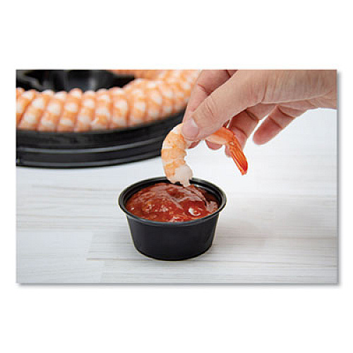 Dart Conex Complements Portion/Medicine Cups, 3.25 oz, Plastic, Black, 125/Bag, 20 Bags/Carton (325PCBLK)
