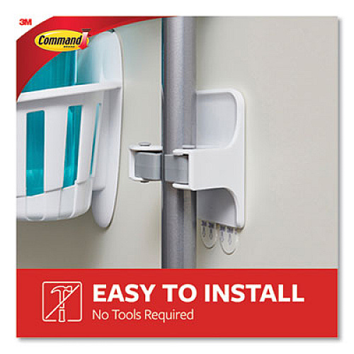 Command BROOM GRIPPER, 3.12W X 1.85D X 3.34H, WHITE/GRAY, 2 GRIPPERS/4 STRIPS (2363842)
