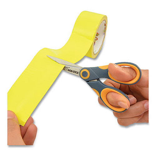 Westcott TITANIUM BONDED SCISSORS, 5" LONG, GRAY/ORANGE STRAIGHT HANDLE (791185)