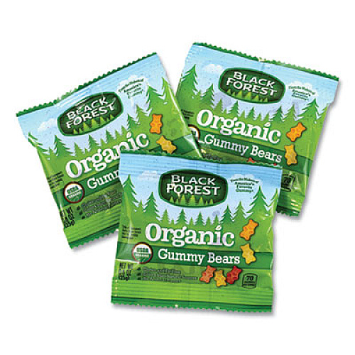 Black Forest Organic Gummy Bears, 0.8 oz Pouch, 65 Pouches/Carton (22000556)