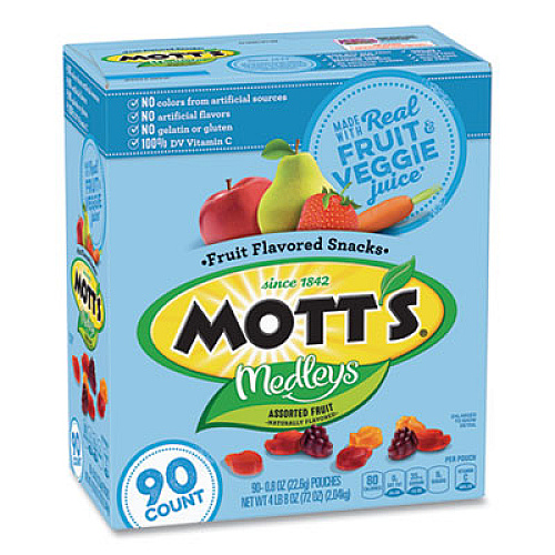 Mott's Medleys Fruit Snacks, 0.8 oz Pouch, 90 Pouches/Box (20900325)