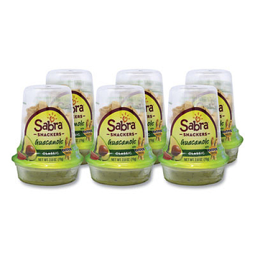 Sabra Grab and Go Guacamole with Tostitos Tortilla Chips, 2.8 oz Cup, 6 Cups/Pack (90200453)