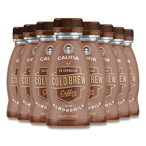 CALIFIA FARMS Cold Brew Coffee with Almond Milk, 10.5 oz Bottle, XX Expresso, 8/Pack (90200447)