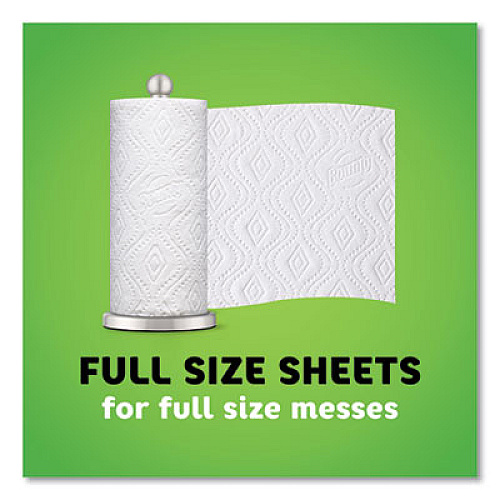 Bounty Kitchen Roll Paper Towels, 2-Ply, White, 48 Sheets/Roll, 24 Rolls/Carton (02914)