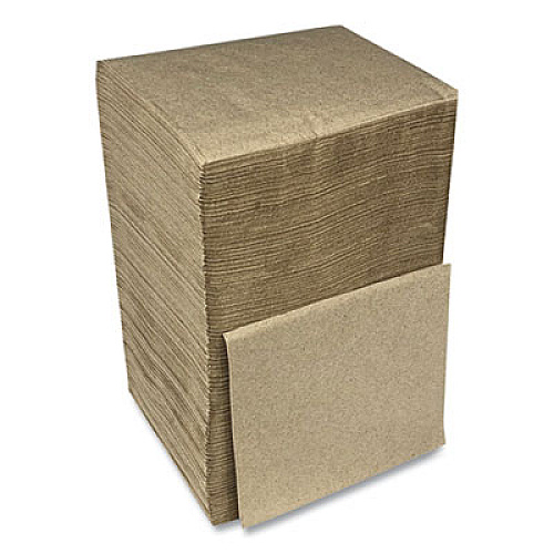 Boardwalk Beverage Napkins, 1-Ply, 9.5" x 9.5", Kraft, 500/Pack, 8 Packs/Carton (BWK8300K)