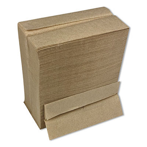 Boardwalk Tall Fold Dispenser Napkins, 1-Ply, 13 x 6, Kraft, 500/Pack, 20 Packs/Carton (BWK8303K)