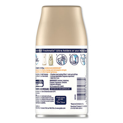 Glade AUTOMATIC AIR FRESHENER, HAWAIIAN BREEZE, 6.2 OZ, 6/CARTON (306031)