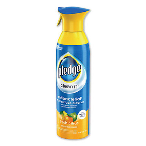 Pledge Multi Surface Antibacterial Everyday Cleaner, 9.7 oz Aerosol Spray, 6/Carton (307951)