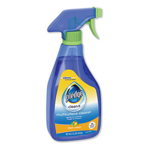 Pledge Multi-Surface Cleaner, Clean Citrus Scent, 16 oz Trigger Spray Bottle (644973EA)