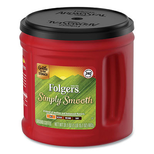 Folgers Country Roast Coffee, Country Roast, 25.1 oz Canister, 6/Carton (20672)
