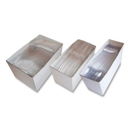 Berkley Square Heavyweight Party Pack, Heavyweight, Fork/Knife/Spoon, Plastic, Clear, 360/Pack (1088008)
