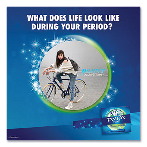 Tampax PEARL TAMPONS, SUPER, 18/BOX (285351)