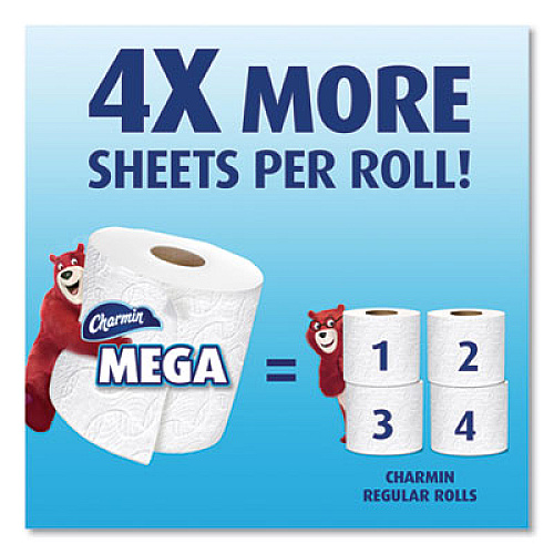 Charmin Ultra Strong Bathroom Tissue, Septic Safe, 2-Ply, 4 x 3.92, White, 264 Sheet/Roll, 4/Pack (61134PK)