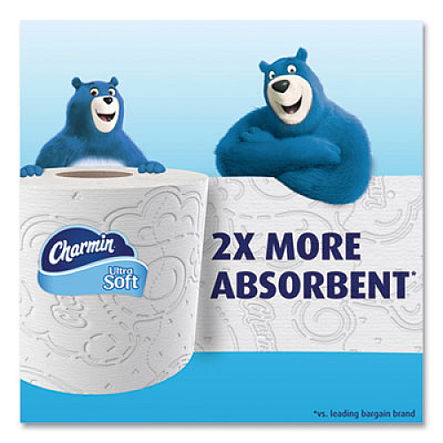 Charmin Ultra Soft Bathroom Tissue, Septic Safe, 2-Ply, White, 4 x 3.92, 264 Sheets/Roll, 4 Rolls/Pack (52769PK)