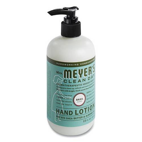 Mrs. Meyer's Clean Day Hand Lotion, 12 oz Pump Bottle, Basil Scent (686591)