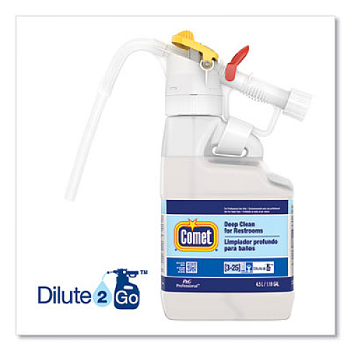 P&G Professional Dilute 2 Go, Comet Deep Clean for Restrooms, Fresh Scent, , 4.5 L Jug, 1/Carton (86678)