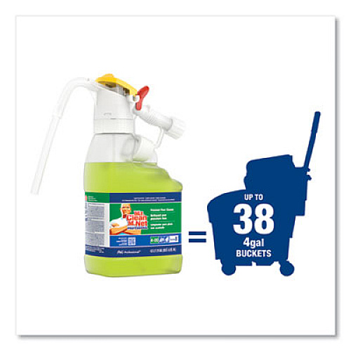 P&G Professional Dilute 2 Go, Mr Clean Finished Floor Cleaner, Lemon Scent, 4.5 L Jug, 1/Carton (72000)