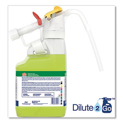 P&G Professional Dilute 2 Go, Mr Clean Finished Floor Cleaner, Lemon Scent, 4.5 L Jug, 1/Carton (72000)