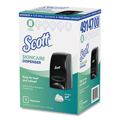 Scott Essential Manual Skin Care Dispenser, For Small Business, 1,000 mL, 5.43 x 4.85 x 8.36, Black (49147)