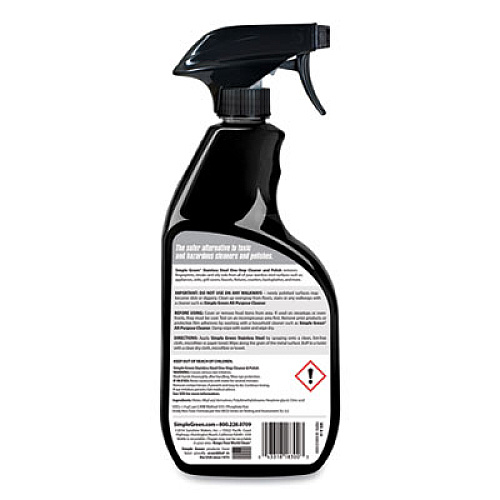 Simple Green STAINLESS STEEL ONE-STEP CLEANER AND POLISH, 32 OZ SPRAY BOTTLE, 12/CARTON (18300CT)