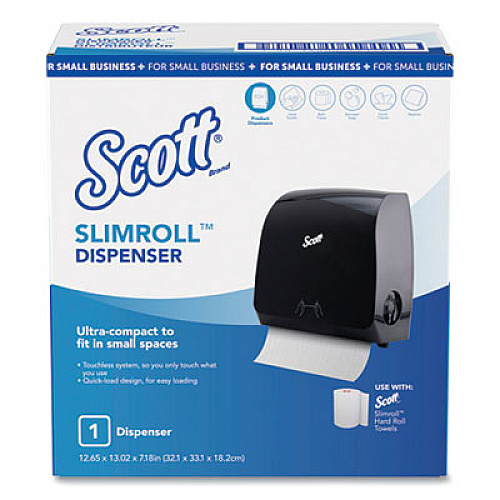 Scott Control Slimroll Manual Towel Dispenser, 12.65 x 7.18 x 13.02, Black (49148)