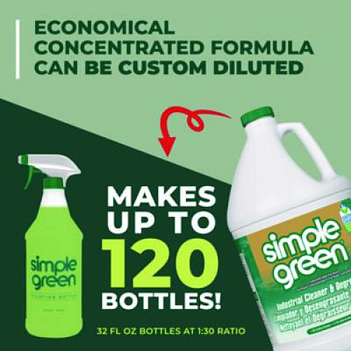 Simple Green Industrial Cleaner and Degreaser, Concentrated, 1 gal Bottle (13005EA)