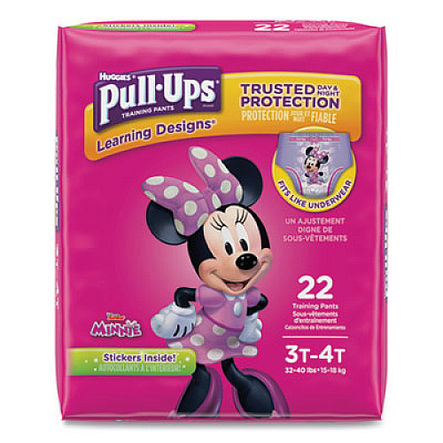Huggies PULL-UPS LEARNING DESIGNS POTTY TRAINING PANTS FOR GIRLS, SIZE 3T-4T, 22/PACK (45140)