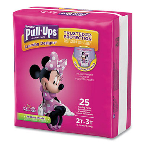 Huggies PULL-UPS LEARNING DESIGNS POTTY TRAINING PANTS FOR GIRLS, SIZE 2T-3T, 25/PACK (45132)