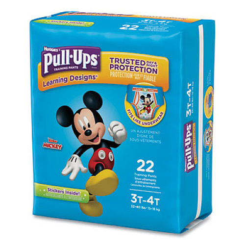 Huggies PULL-UPS LEARNING DESIGNS POTTY TRAINING PANTS FOR BOYS, SIZE 3T-4T, 22/PACK (45141)