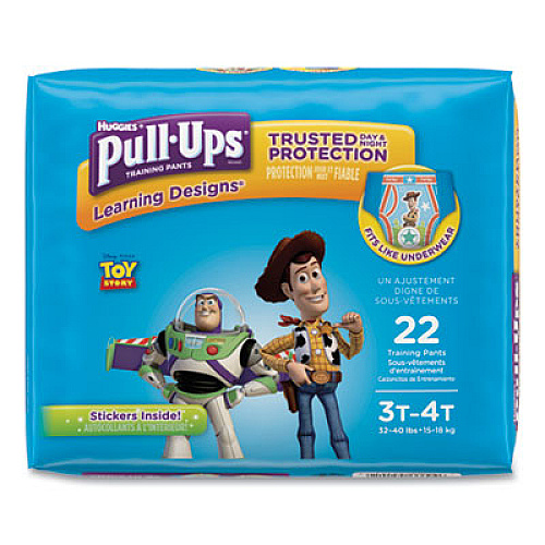 Huggies PULL-UPS LEARNING DESIGNS POTTY TRAINING PANTS FOR BOYS, SIZE 3T-4T, 22/PACK (45141)