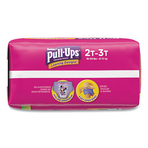 Huggies PULL-UPS LEARNING DESIGNS POTTY TRAINING PANTS FOR GIRLS, SIZE 2T-3T, 25/PACK (45132)