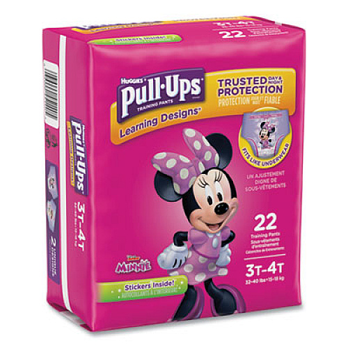 Huggies PULL-UPS LEARNING DESIGNS POTTY TRAINING PANTS FOR GIRLS, SIZE 3T-4T, 22/PACK (45140)