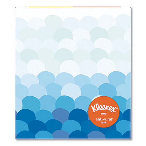 Kleenex Anti-Viral Facial Tissue, 3-Ply, White, 60 Sheets/Box, 27 Boxes/Carton (49978CT)