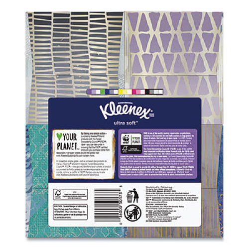 Kleenex Ultra Soft Facial Tissue, 3-Ply, White, 8.75 x 4.5, 65 Sheets/Box, 4 Boxes/Pack, 12 Packs/Carton (50173CT)