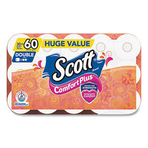Scott 47612 ComfortPlus Toilet Paper Double Roll Bath Tissue
