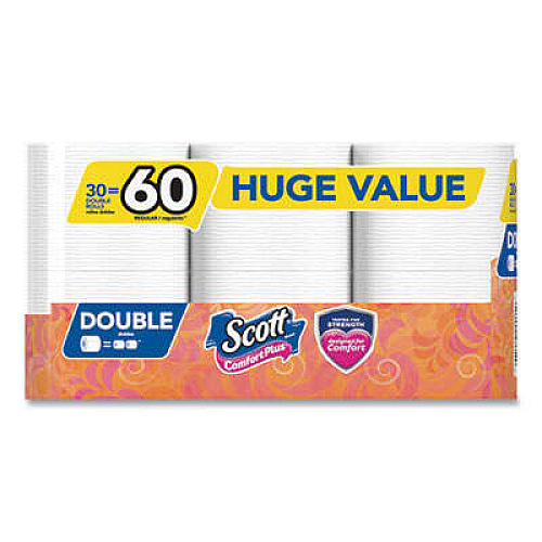 Scott 47612 ComfortPlus Toilet Paper Double Roll Bath Tissue