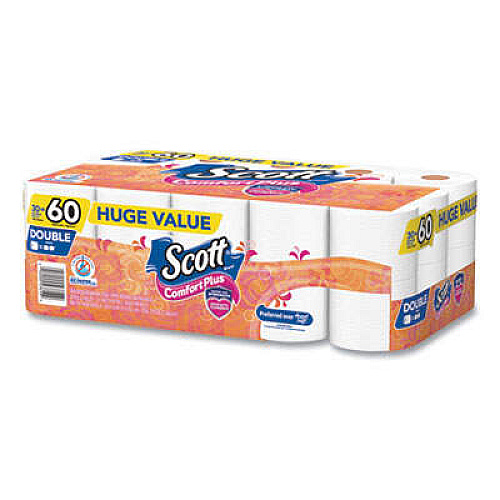 Scott 47612 ComfortPlus Toilet Paper Double Roll Bath Tissue