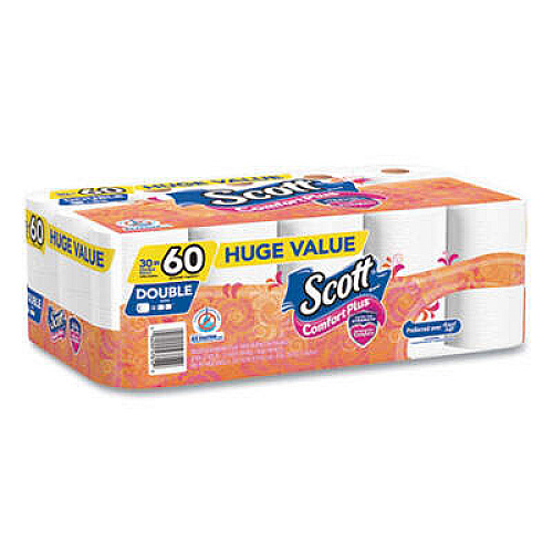 Scott 47612 ComfortPlus Toilet Paper Double Roll Bath Tissue
