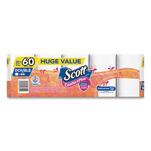 Scott 47612 ComfortPlus Toilet Paper Double Roll Bath Tissue