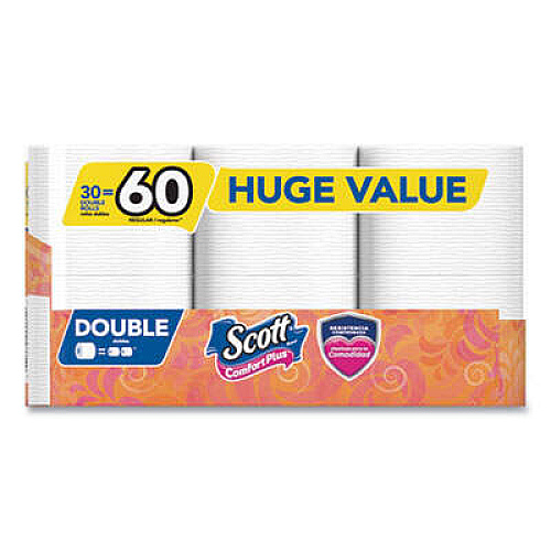 Scott 47612 ComfortPlus Toilet Paper Double Roll Bath Tissue