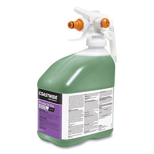 Coastwide Professional DC Plus Neutral Disinfectant-Cleaner Concentrate for ExpressMix Systems, Lemon Scent, 110 oz Bottle, 2/Carton (24321398)