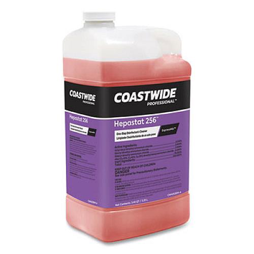 Coastwide Professional Hepastat 256 One-Step Disinfectant-Cleaner Concentrate for ExpressMix Systems, Unscented, 110 oz Bottle, 2/Carton (24321401)