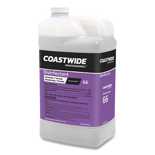 Coastwide Professional Disinfectant 66 Deodorizer-Virucide Concentrate for ExpressMix Systems, Unscented, 110 oz Bottle, 2/Carton (24321413)